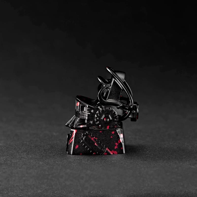 3D Custom Keycaps - Black and Red Helmets