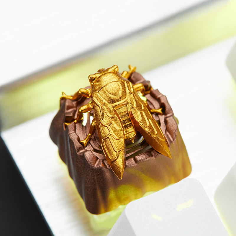 3D Custom Keycaps - Golden Cicada