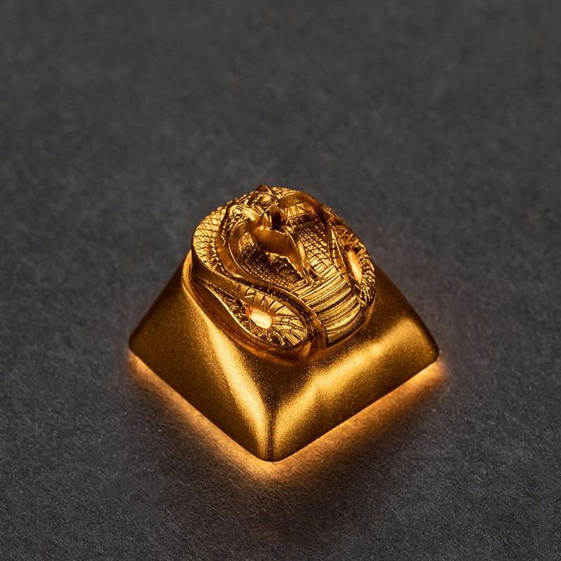 3D Custom Keycaps - Golden Snake