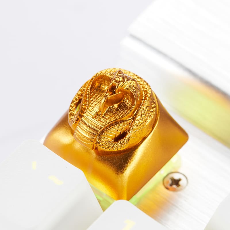 3D Custom Keycaps - Golden Snake