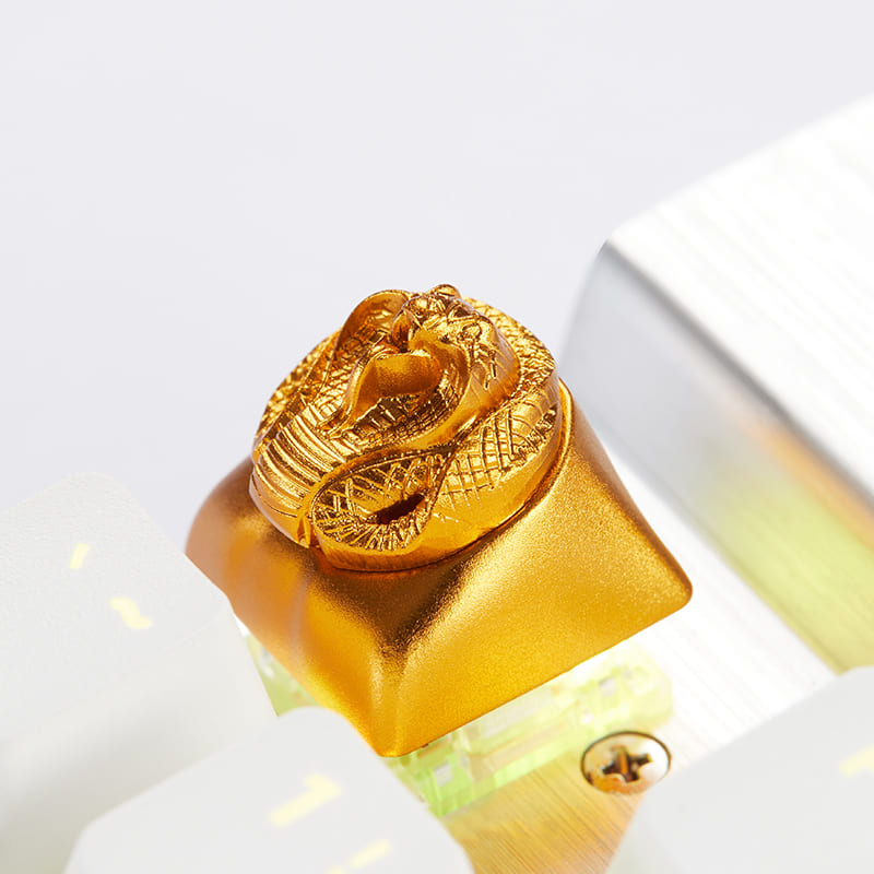 3D Custom Keycaps - Golden Snake