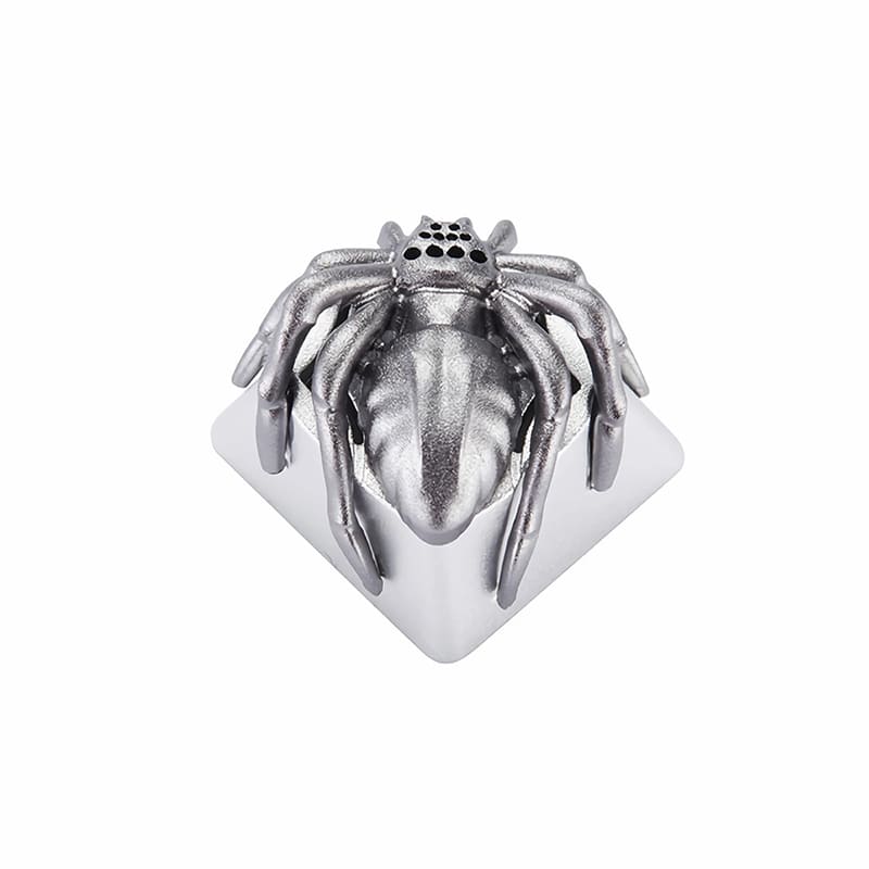 3D Custom Keycaps - Silver Spider