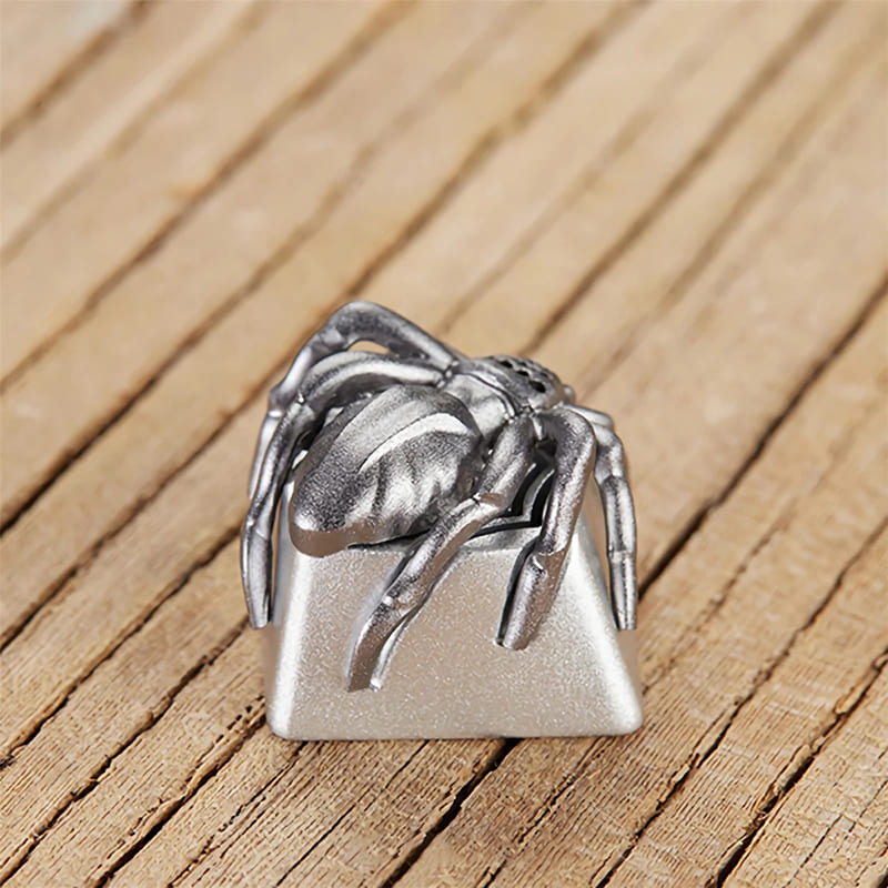 3D Custom Keycaps - Silver Spider