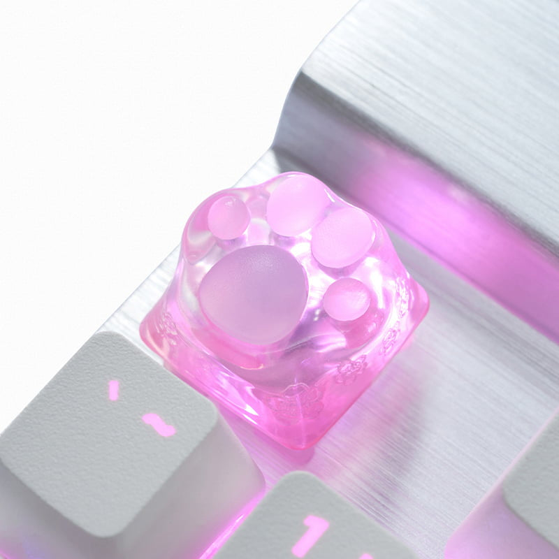 Cat Paw Artisan Keycaps - ABS Base - Sakura Pink