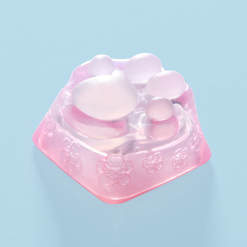 Cat Paw Artisan Keycaps - ABS Base - Sakura Pink