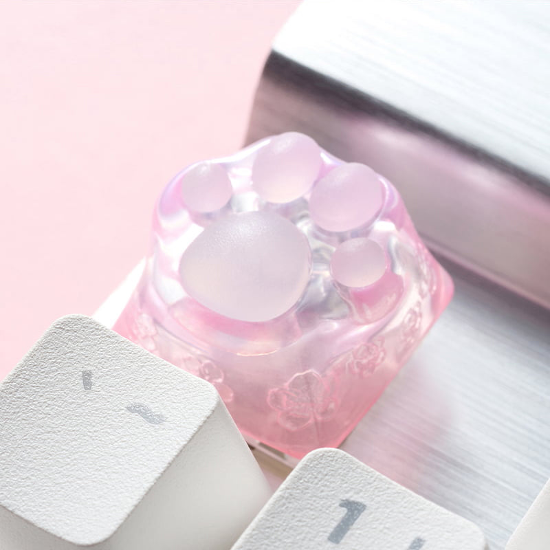 Cat Paw Artisan Keycaps - ABS Base - Sakura Pink