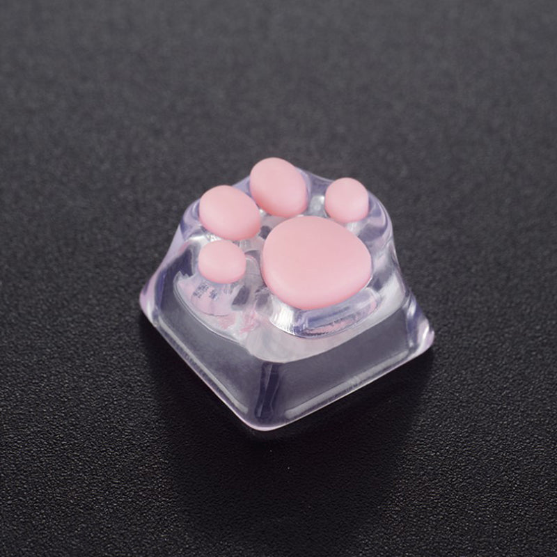 Cat Paw Artisan Keycaps - ABS Base - Transparent