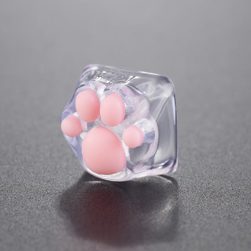 Cat Paw Artisan Keycaps - ABS Base - Transparent