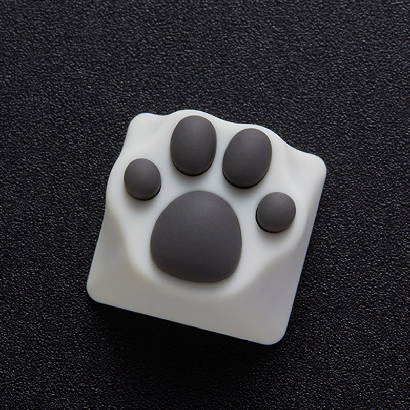 Cat Paw Artisan Keycaps - ABS Base - Black and Grey