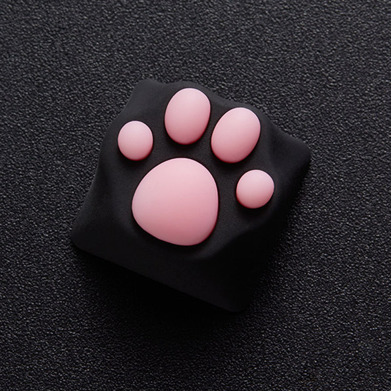 Cat Paw Artisan Keycaps - ABS Base - Black and Pink