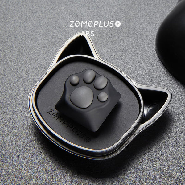 Cat Paw Artisan Keycaps - ABS Base - Black and Grey