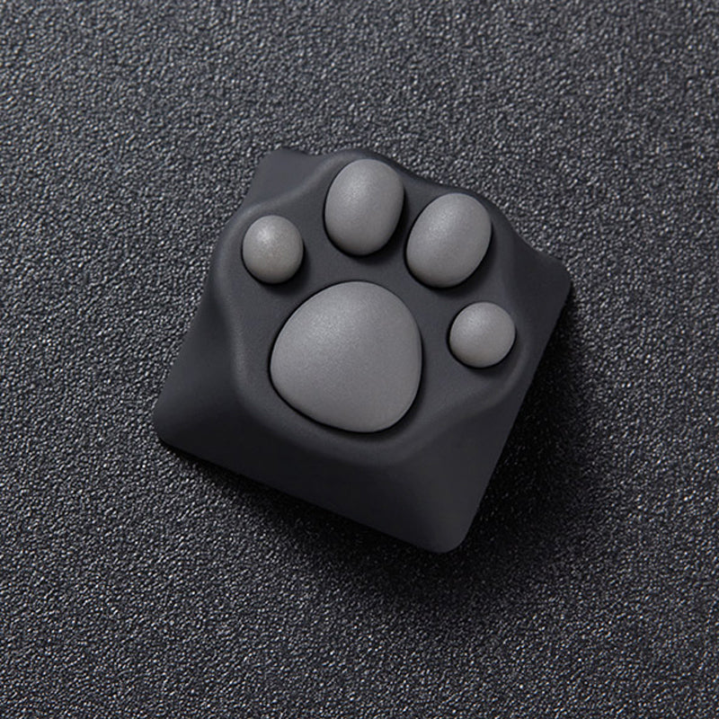 Cat Paw Artisan Keycaps - ABS Base - Black and Grey