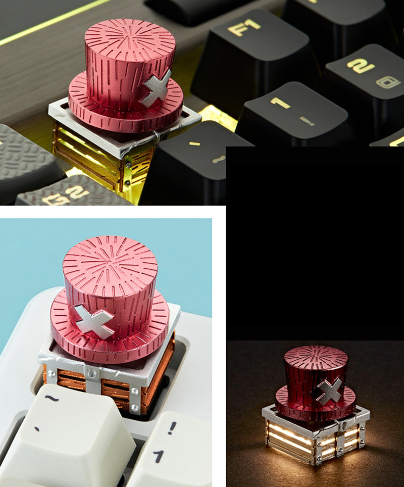 One Piece Artisan Rotating Keycaps - Chopper hat