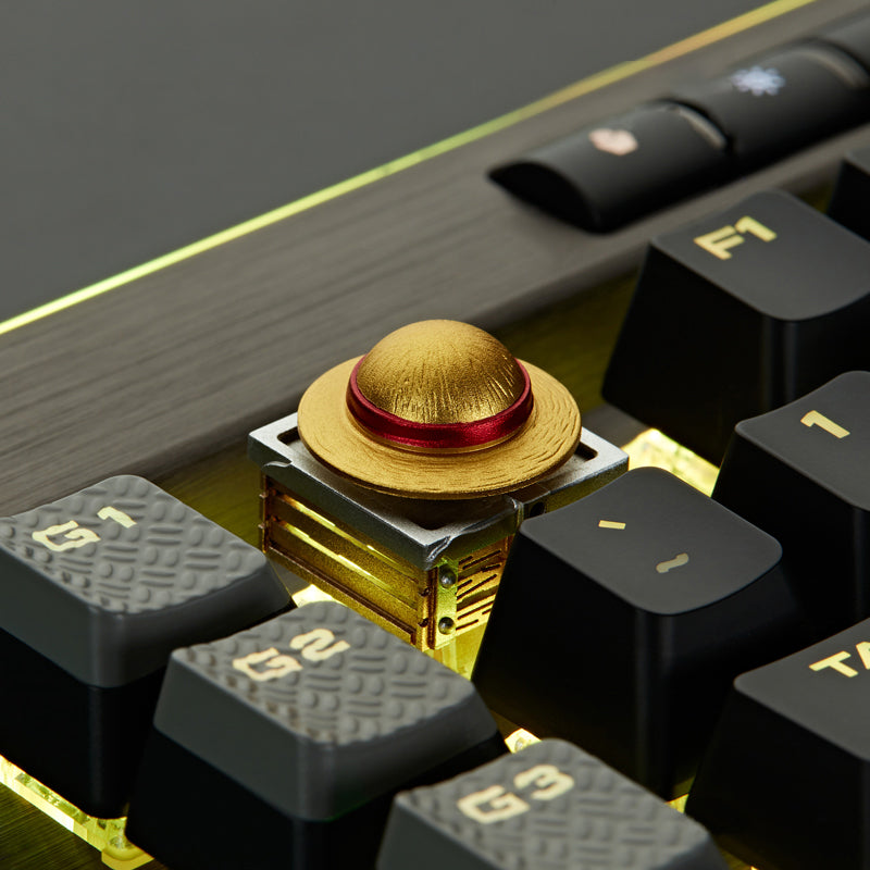 One Piece Artisan Rotating Keycaps - Straw Hat