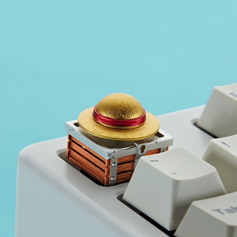 One Piece Artisan Rotating Keycaps - Straw Hat